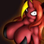  2015 anthro big_breasts breasts cleavage clothed clothing equine fangs female fire_eclipse hair horn huge_breasts long_hair looking_at_viewer mammal multicolored_hair solo suirano two_tone_hair unicorn 