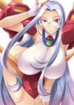  1girl breasts cosplay curvy dark_gundam devil_gundam g_gundam glasses gundam haganef hanging_breasts huge_breasts leaning_forward long_hair red_eyes silver_hair simple_background smile solo very_long_hair wide_hips 