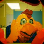  avian bird chicken graffiti mirror rubber swatcher transformation 
