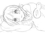  bad_id bad_pixiv_id blush greyscale inazuma_eleven inazuma_eleven_(series) looking_at_viewer lying male_focus miyasaka_ryou monochrome on_side open_mouth sketch solo tomo_(sjim) translated under_covers white_background 