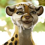  cheetah cum cum_on_face feline feral hotwert mammal mia theowlette yellow_eyes 