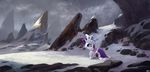  2015 aeronjvl ajvl cloak clothing crown equine female friendship_is_magic horn mammal my_little_pony outside princess_platinum_(mlp) rarity_(mlp) snow solo unicorn 