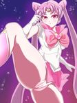  1girl bishoujo_senshi_sailor_moon gradient gradient_background pink_hair sailor_chibi_moon sailor_moon solo 