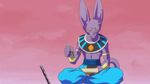  1boy animated animated_gif cat_ears deity dragon_ball dragon_ball_super food god_of_destruction_beerus purple_skin spicy tail tears yellow_eyes 