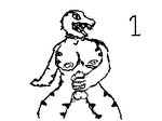  animated anthro breasts dickgirl dinosaur herm intersex mastrubation sir_raptor tyrannosaurus_rex 
