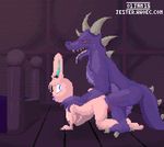  abdominal_bulge all_fours anal anal_penetration animated anthro balls big_breasts blargsnarf breasts doggystyle dragon erection female from_behind lagomorph male male/female mammal nipples penetration penis scalie sex tongue tongue_out 