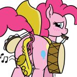  2019 anus clitoral_winking clitoris cutie_mark drum earth_pony equine female feral friendship_is_magic hair harmonica horse looking_at_viewer looking_back mammal mkogwheel musical_instrument my_little_pony pinkie_pie_(mlp) pony pussy saxophone solo teats 