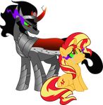  2015 absurd_res alpha_channel crying duo equestria_girls equine female feral friendship_is_magic hi_res horn king_sombra_(mlp) male mammal my_little_pony sad solo sunset_shimmer_(eg) tears theshadowstone unicorn 