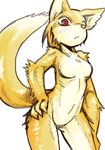  canine dog female fur kemono mammal nude red_eyes yellow_fur 黒井もやもや 