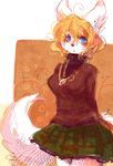  blonde_hair blue_eyes canine dog female fur hair kemono mammal pipisan white_fur 