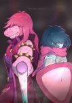  2019 anthro blood clothed clothing deltarune digital_media_(artwork) duo female hair human kosafordraw kris_(deltarune) male mammal reptile scalie simple_background smile susie_(deltarune) text video_games 