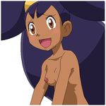  bloggerman blush breasts brown_eyes dark_skin iris_(pokemon) long_hair nipples nude open_mouth orgasm pokemon pokemon_(anime) purple_hair smile solo transparent_background two_side_up 