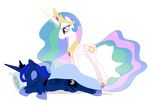  alpha_channel cute dm29 equine female feral friendship_is_magic horn mammal my_little_pony princess_celestia_(mlp) princess_luna_(mlp) sleeping winged_unicorn wings 