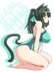  animal_humanoid big_breasts bikini breasts cat cat_humanoid clothed clothing feline furry_tail happy horny humanoid invalid_tag looking_at_viewer mammal ponytail shy smile swimsuit yellow_eyes 