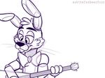  animatronic bonnie_(fnaf) bow five_nights_at_freddy&#039;s lagomorph machine mammal mechanical rabbit robot toy-bonnie video_games 