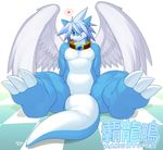 &lt;3 chubby collar dragon feathers hakuryumei kitora male one_eye_closed tongue wings wink 