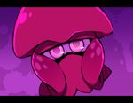  animal haruka_(niconico) inkling letterboxed looking_at_viewer mirai_nikki no_humans parody purple purple_background purple_eyes solo splatoon_(series) splatoon_1 squid yandere_trance 