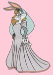  1993 bride bugs_bunny clothing crossdressing dress eyelashes looney_tunes male robert_hill solo veil warner_brothers wedding_dress 