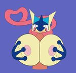  &lt;3 amphibian big_breasts blush breasts disembodied_penis female frog greninja huge_breasts male nintendo nipples noiverus penis pok&eacute;mon sex titfuck video_games 