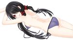  :d ass back bangs bikini black_hair blue_bikini blush breast_press breasts butt_crack cowboy_shot date_a_live date_a_live:_arusu_install dutch_angle extraction frills from_above from_behind hair_over_one_eye hair_over_shoulder hair_ribbon happy holding_arms legs_together long_hair looking_at_viewer looking_back low_twintails lying medium_breasts official_art on_stomach one_eye_closed open_mouth red_eyes ribbon side-tie_bikini sideboob smile solo string_bikini suggestive_fluid swimsuit thighs tokisaki_kurumi transparent_background tsunako twintails untied untied_bikini 