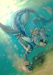  2015 ambiguous_gender blue_theme bubble canine falvie mammal marine mermaid underwater water wolf 