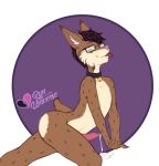  2018 anthro collar cum digital_media_(artwork) erection feline fur hair leaking looking_at_viewer lynx male mammal penis rynuniverse simple_background smile solo suggestive tongue tongue_out wakeful 
