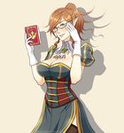  absurdres danfer3 elf fantasy freckles glasses highres pointy_ears solo thighhighs 