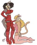  canine cougar dildo feline female high_heels mammal robert_hill rubber sex_toy strapon wolf 