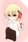  blonde_hair red_eyes rumia see-through shamo_(koumakantv) shirt short_hair solo touhou upper_body wet wet_clothes wet_hair wet_shirt 