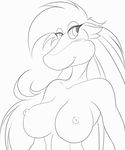 2015 anthro areola big_breasts breasts erect_nipples female mastergodai nipples smile solo unknown_species 