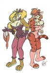  corset dickgirl feline intersex lace lion mammal ribbons robert_hill tiger 