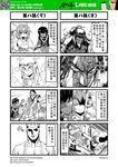  4girls 4koma check_translation chinese comic genderswap highres journey_to_the_west monochrome multiple_boys multiple_girls otosama sha_wujing shirtless sun_wukong tang_sanzang translation_request yulong_(journey_to_the_west) zhenyuan_(journey_to_the_west) zhu_bajie 