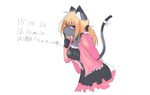  blonde_hair blue_eyes blush cat feline female hair kemono mammal ぺるり 