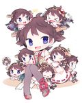  &gt;_&lt; bad_id bad_pixiv_id blue_eyes brown_hair closed_eyes curry curry_rice drooling food hairband hiei_(kantai_collection) kantai_collection kongou_(kantai_collection) kyou_(nekoneko) multiple_girls multiple_persona nontraditional_miko remodel_(kantai_collection) rice short_hair skirt sleeping star star-shaped_pupils symbol-shaped_pupils 
