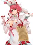 absurdres blue_eyes breasts cleavage cleavage_cutout clover contract earrings elphelt_valentine four-leaf_clover gloves guilty_gear guilty_gear_xrd hat highres jewelry large_breasts pink_hair red_gloves saya_(hys1600) short_hair solo spikes upper_body 