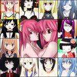  aisaka_taiga another black_hair blonde_hair blue_hair brown_hair collage dandere date_a_live elfen_lied fairy_tail gasai_yuno gugure!_kokkuri-san ichimatsu_kohina kamishiro_rize kantai_collection katsura_kotonoha konjiki_no_yami kuudere lucy mirai_nikki misaki_mei multiple_girls nyuu pink_hair school_days shimakaze_(kantai_collection) siesta to_love-ru tokisaki_kurumi tokyo_ghoul toradora! tsundere ultear_milkovich yandere yoshino_(date_a_live) zero_no_tsukaima 