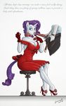  2015 anthro anthrofied belt blue_eyes blush clothed clothing cum cum_drinking cum_in_mouth cum_inside dialogue dress duo english_text equine eyeshadow faceless_male female friendship_is_magic gloves hair hand_on_penis high_heels horn makeup male male/female mammal my_little_pony open_mouth purple_hair rarity_(mlp) seriousb sitting text unicorn white_skin wristwatch 