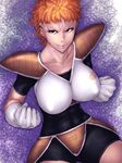  armor breasts dragon_ball dragon_ball_z fumio_(rsqkr) genderswap genderswap_(mtf) gloves large_breasts recoome red_hair short_hair solo 