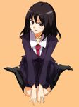  akizuki_maku bad_id bad_pixiv_id black_eyes black_hair necktie saki school_uniform solo touyoko_momoko tsuruga_school_uniform 