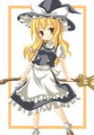  blonde_hair broom hat kirisame_marisa kuromon long_hair solo touhou witch_hat yellow_eyes 