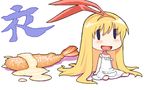  amae_koromo chibi crustacean food hijiri_rei kanji long_hair md5_mismatch pun saki shrimp shrimp_tempura solo tempura translated 