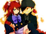  amakusa_juuza amakusa_juuza_(cosplay) bad_id bad_pixiv_id carrying cosplay crossdressing gold_(pokemon) hair_bobbles hair_ornament hat morota multiple_boys otoko_no_ko parody pokemon pokemon_special princess_carry silver_(pokemon) umineko_no_naku_koro_ni ushiromiya_ange ushiromiya_ange_(cosplay) 