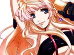  armpits arms_up blue_eyes breasts dearmybrothers earrings face jewelry large_breasts long_hair macross macross_frontier sheryl_nome solo suspenders underboob 