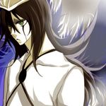  arrancar bad_id bad_pixiv_id black_hair bleach espada green_eyes long_hair lowres male_focus solo ulquiorra_cifer yone_(kaguudou) 