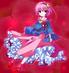  eyes hairband heart komeiji_satori ogakuru purple_hair red_eyes short_hair solo touhou 