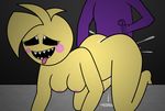  animatronic anthro avian bird black_eyes butt chicken clothing cum female five_nights_at_freddy&#039;s five_nights_at_freddy&#039;s_2 machine mechanical open_mouth purple_man_(fnaf) robot sex themann_(artist) toy_chica_(fnaf) video_games 