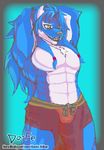 abs anthro barazoku biceps blue_fur canine clothing dante-feline duga fur male mammal manly muscles pecs shining_(series) shining_force shining_force_exa solo sourou_cerulean_wolf video_games wolf 