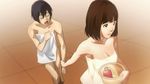  1boy 1girl animated animated_gif fujino_kiyoshi kangoku_gakuen kurihara_chiyo kurihara_chiyo_(prison_school) prison_school towel 