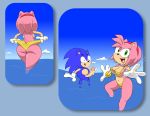  amy_rose big_butt bikini breasts butt clothing erection female panties parumpi_(artist) presenting sea shocked sonic_(series) sonic_the_hedgehog splash surprise sweat swimsuit thick_thighs thong underwear water wide_hips 