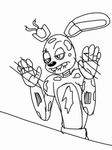  animatronic glass j.f lagomorph machine mammal mechanical overbite rabbit robot springtrap(fnaf) stare window 